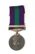 Queen Elizabeth II General Service medal 1918-62 with Arabia Peninsular clasp named to 