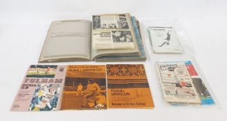 Two scrapbooks of boxing ephemera circa 1960's, and quantity of 1960's and 1970's Fulham football