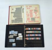 Five stock books of old stamps to Queen Elizabeth II including 13 poor 2d blues (as is), Queen