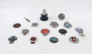 A quantity of car badges, to include ACP, AA, British field sport society, Southsea motor company