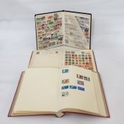 Three stock books with commonwealth stamps from George V and other world stamps (3)