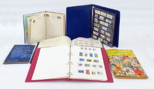 Box of stamps on sheets and albums (6)