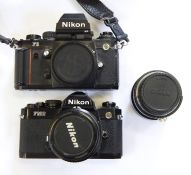 Nikon FM2 camera with lens and a Nikon F3 camera with lens (unattached) (3)