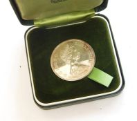 Various modern silver proof 1935 crowns, 1743 Lima shilling, some foreign silver including 1870