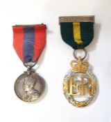 Territorial Efficiency medal dated 1956 with Imperial Service Medal named to 