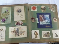 Two scrap albums, Christmas cards, photographs, newspaper scraps, post cards, cuttings, many local