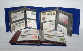 Three albums of themed covers including rail and ships and one album of GB First Day Covers (4)