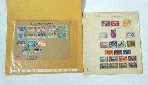 Folders and envelope pages in packets of Tristan da Cuna, Sierra Leone, Leeward Islands, interesting