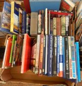 Large quantity of books on aviation, naval warfare and militaria including 