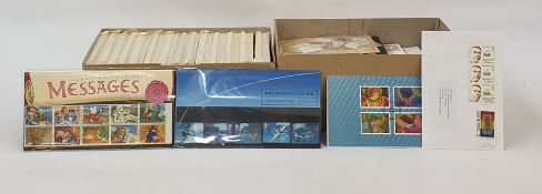 14 packets of PHQ cards and a box of miscellaneous stamps and decimal presentation packs (2 boxes)