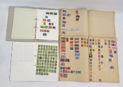 Interesting accumulation of stamps in two scrap books and Lincoln album, approximately 150 Victorian