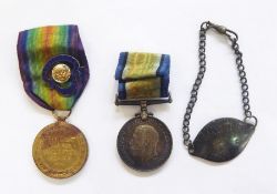 WWI War medal and Victory medal named to 