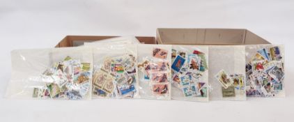 Two boxes of loose stamps and covers including packet of penny reds (2)