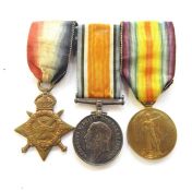 WWI Star, War medal and Victory medal named to 