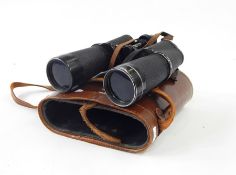 Pair Carl Zeiss 15x60 binoculars in leather case, a pair of  Lieberman Vistar binoculars and a