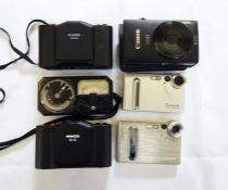 Two Mamiya lenses (one with case), a Minox 35 GL camera, a Kneb 35A camera, a Weston model 650