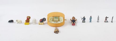 A quantity of children's plastic miniature models of animals and figures, various John Hill