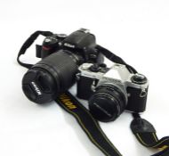 Nikon D60 camera, a Pentax ME super camera, various pairs of binoculars and similar items  Condition