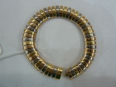 Cartier 18K three-colour gold lunette-link bracelet, no DQ0532, 750 mark, 55g