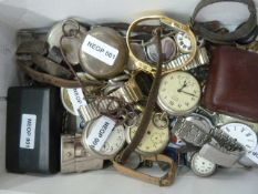 Various modern and old wrist and pocket watches