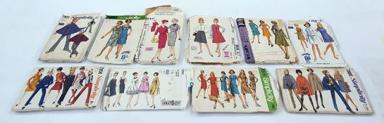 Large quantity of vintage patterns including Simplicity, Vogue, Butterick, etc (1 box)