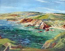 Donald Greig (1916-2009)  Oil  Coastal landscape, 41.5cm x 52cm