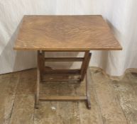 20th century Meredew furniture, square topped folding coffee table