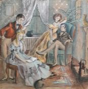 Assorted pictures and prints to include pastel of nude study by Lucy Elizabeth Brock (1927-2018) (