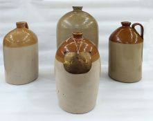 Four stoneware bottles to include a bottle marked Joseph Bowden, Wine & Spirit Merchant,
