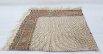 Large cream shawl with paisley border