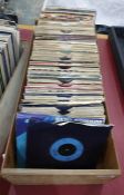 Case of 45rpm singles to include Hazel O'Connor 