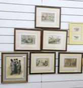 After John Leech,  Set of six coloured engravings