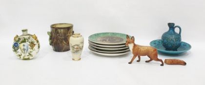 Five 19th century Pratt-type earthenware plates 