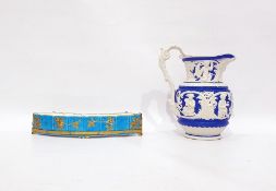 Victorian relief-moulded stoneware jug with baccha