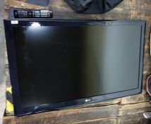 LG flatscreen wall-mounting television, 42