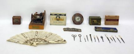 Metal and wooden model scene of WWI army officer s