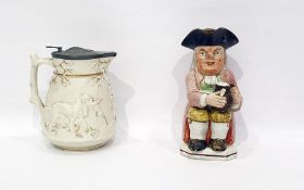 19th century Staffordshire pottery Toby jug in the
