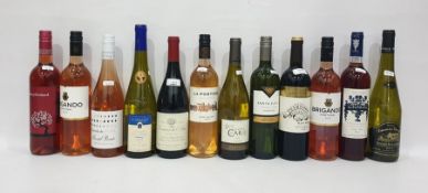 Twelve bottles of assorted wines to include Domaine de L'Arca Cotes du Roussillon (2013); Chateau