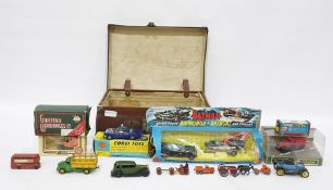 Corgi Toys rocket firing Batmobile and Batboat together with Corgi Toys gun firing 
