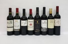 Eight bottles of mixed red wine to include Averys of Bristol Montepulciano d'Abruzzo 2016 and