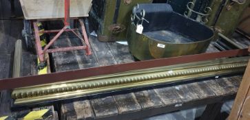 Brass log pan fire basket and brass fender