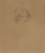 Slater(?)  Pencil sketch  Lady Jane Digby, signed