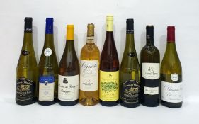 Eight bottles of assorted white wine to include Le Champ des Etoiles Chardonnay 2014 and Legende