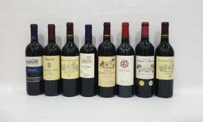 Eight bottles of mixed red wine to include Chateau Chatagnau 2010 Bordeaux and Casa Elena Merlot