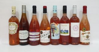 Eight bottles of assorted rose wine to include Yarrunga Field Rose bin no.701 New South Wales and