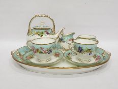 Grainger & Co Worcester porcelain early morning tea service for two persons, six pieces, viz:-
