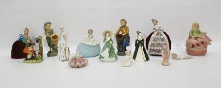 Quantity of pincushion half-dolls and decorative ceramics