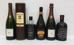 Mixed lot to include Aberlour 10 year old single Malt Scotch, Merlyn Welsh Cream Liquer, three