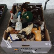 Two boxes of sundry decorative ceramics