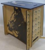 Angus McDonald, a limited edition stool with horse design, signed and dated 2008 and numbered 10/